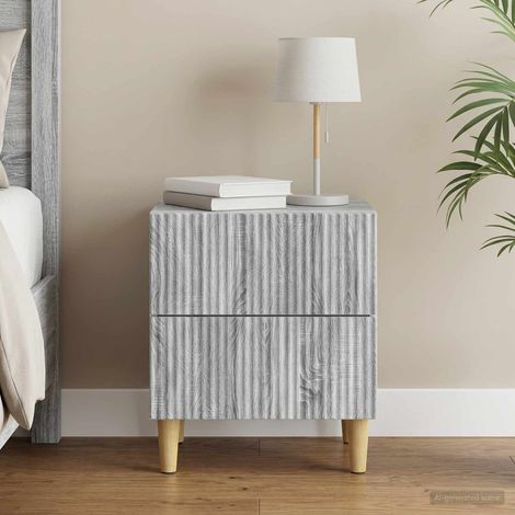 vidaXL Bedside Cabinet Grey Sonoma 43 x 34.5 x 48 cm Engineered Wood (1/5)