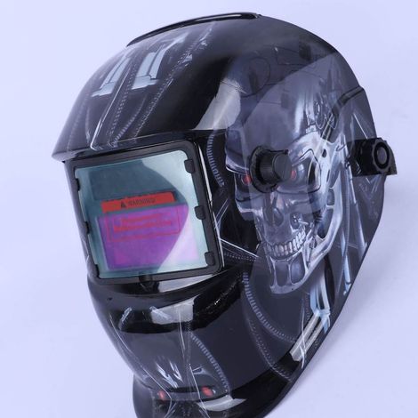 Masque de soudage LCD à atténuation automatique 107, casque de soudeur avec bandeau réglable, soudure à l'arc argon, crâne mécanique 01, teinte auto-obscurcissante, modèle exclusif Asie du Sud-Est, pr (1/5)
