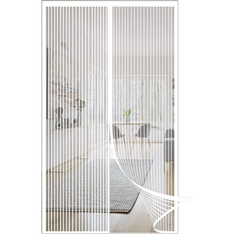 High Density Magnetic Mosquito Net 120 x 220 cm, Easy Installation Without Drilling, for Balcony, Living Room, Children's Room, White