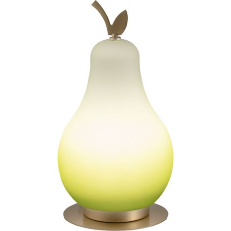 Lampe De Table Wilma 8W Led Intégrée 3000K Vert/Laiton Satiné, Variateur Tactile, Ip20, 230V, Design En Métal Et Verre - Wilma (1/3)