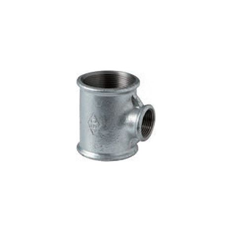 130R - Tee riduzione 1"1/2 x 1"1/4 x 1" in ghisa zincata 13005765