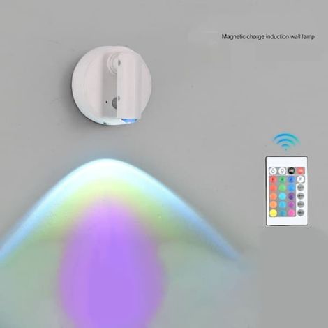 Spot LED sans fil avec aimant et détecteur de mouvement – 3 températures de couleur, rechargeable par batterie/USB pour décoration, plantes et couloir – Choisissez la couleur et le type