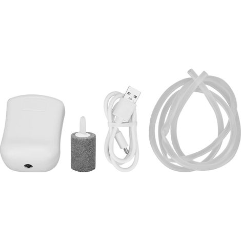 Pompe à oxygène silencieuse pour aquarium, alimentée par USB, basse pression, 1,5 W (1/4)