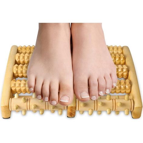 Fußmassagerolle – 1 Stück – Naturholz – Reflexzonenmassage und Schmerzlinderung – Für Fußgewölbe und Fersen – Für Zuhause und unterwegs (1/5)