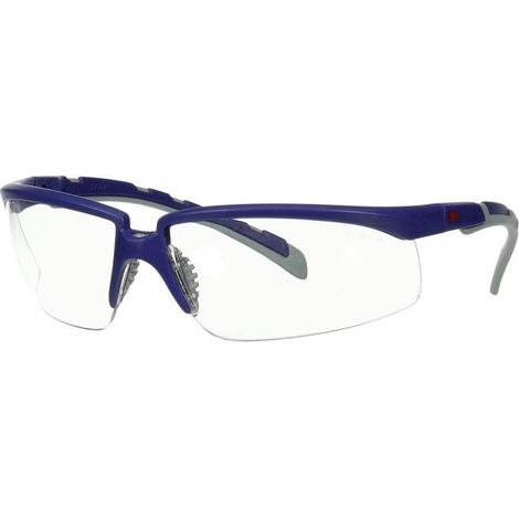 3M S2001AF-BLU Lunettes de protection avec protection anti-buée, avec protection anti-rayures, à angle réglable bleu, g (1/4)