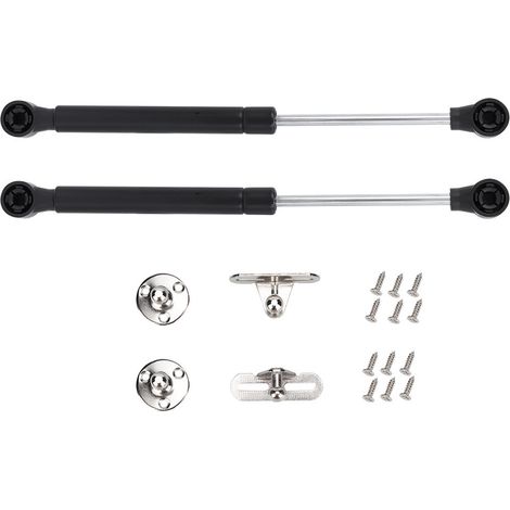 2 pièces Charnière de porte d'armoire de cuisine Support pneumatique Vérin à gaz (Argent) (1/5)
