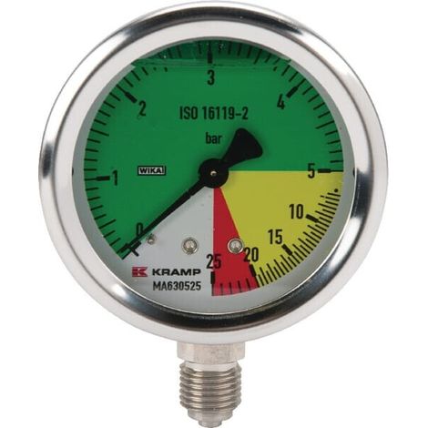 Manometer 63 1/4"unt.AHL-fest WIKA MA630525