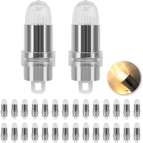 Ballons lumineux LED (lot de 30) – Lumière blanc chaud – Étanche – Piles remplaçables – Décoration de fête (1/5)