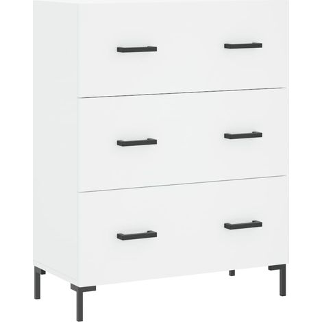 Credenza buffet cassettiera mobile contenitore organizer cucina soggiorno soggiorno 69,5 x 34 x 90 cm derivati del legno bianco 020030443