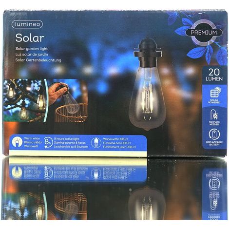 Lumineo Solar Element L19-W11-H8 cm schwarz warm /weiß (1/3)
