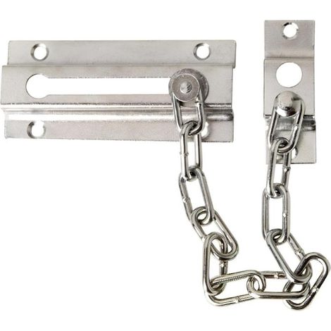 Cadena Seguridad Puerta Plateada (Blister 1 Pieza)