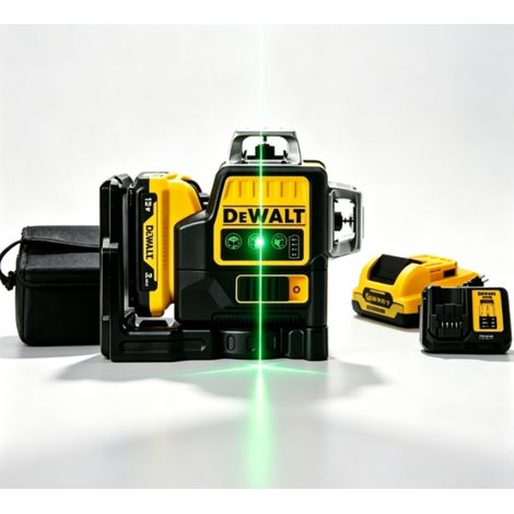 Dewalt – Niveau laser vert 12V 3x360° – Autonivelant avec batterie 2.0Ah – IP65 pour protection contre l'eau et la poussière – Support magnétique intégré (1/5)