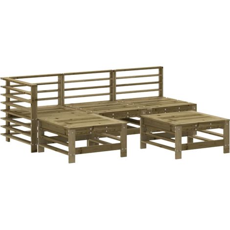 Maison Exclusive - Salon de jardin 5 pcs bois de pin imprégné (1/5)