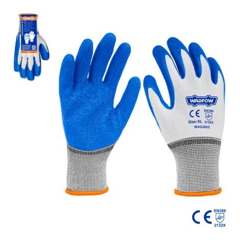 Guantes Palma De Látex WADFOW XL Texturizados Sin Costuras - Pack 12 Uds (1/3)