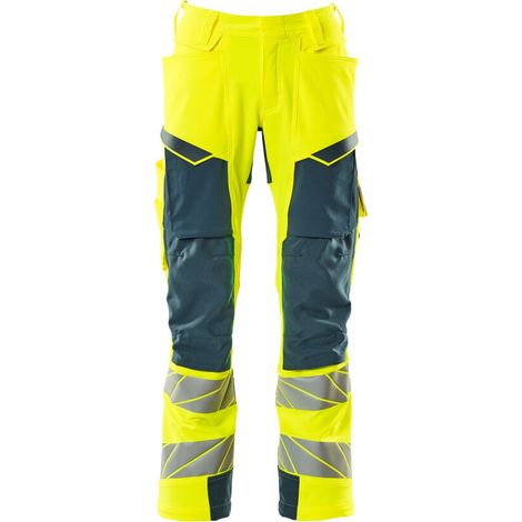 Mascot Hose mit Knietaschen 19079-511-1744 Gr. 76C50 hi-vis gelb/dunkelpetroleum