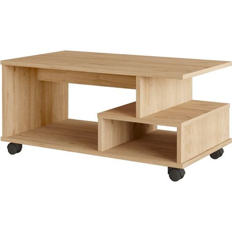 Tavolino in legno "MIN9" - 90 x 51 x 42 cm - Beige