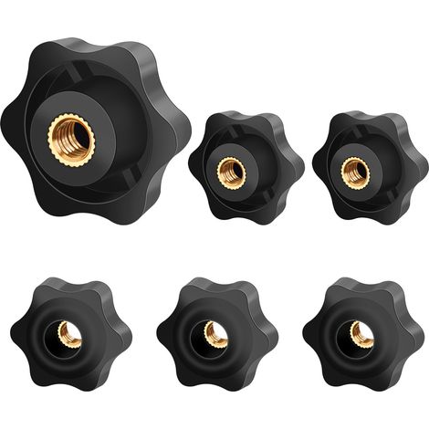 Bouton de Serrage M8, 6 Pièces M8 Ecrou Étoile Diamètre Extérieur 32mm (1/5)