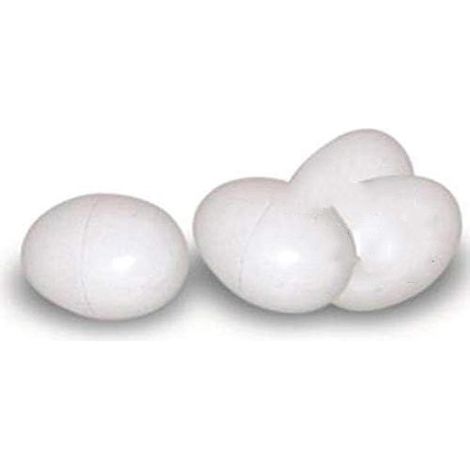 Pack di 16 Uova Finte in Plastica per Galline Aiuta le Galline a Deporre Uova 4,5x6 cm