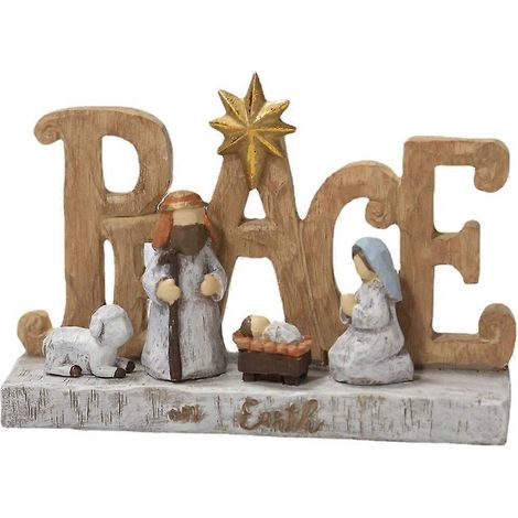 Friedensgruß-Krippenstatue-Szene-Set Jesus Christlich Katholisch Kirche