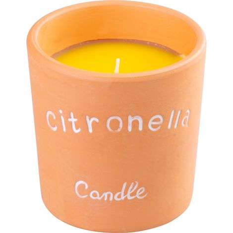 Kerze Citronella, Repellent, Terrakotta, 185 g, 100x100 mm