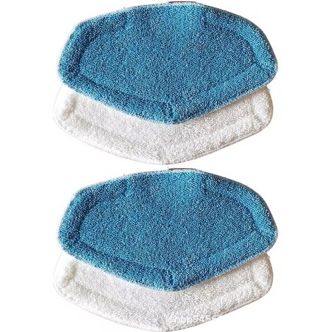Packung mit 4 Ersatzreinigungstüchern für Hoover Dual Steam Plus Dampfmopps, jedes Tuch misst ca. 31 x 19 cm.