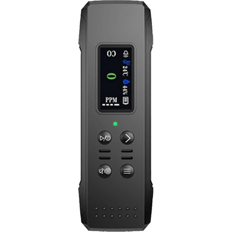 Monitor de calidad del aire, para el hogar, la oficina o el automóvil, detector de monóxido de carbono portátil 3 en 1, alarma de CO recargable con sensor de temperatura y humedad, pantalla LCD para (1/5)