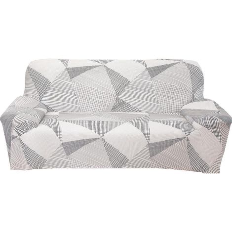 Housse élastique pour canapé trois places, housse pour canapé avec accoudoirs (moka + spécifications pour canapé trois places 190-230) (1/5)
