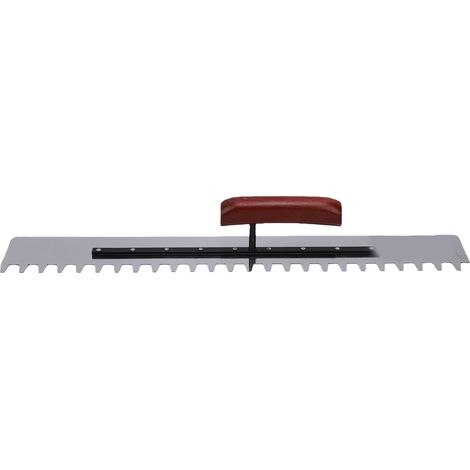 Truelle crantée carrée de 50 cm pour une répartition uniforme des carreaux sur les murs et les sols. (1/5)