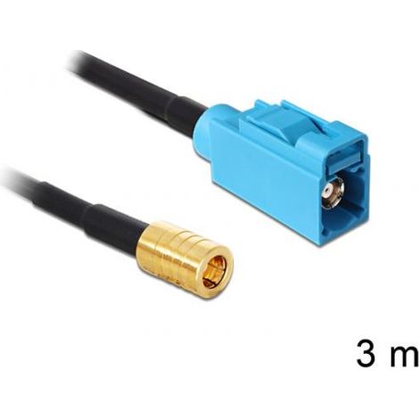 DeLOCK 88652 cavo coassiale RG-174 3 m SMB FAKRA Z Nero