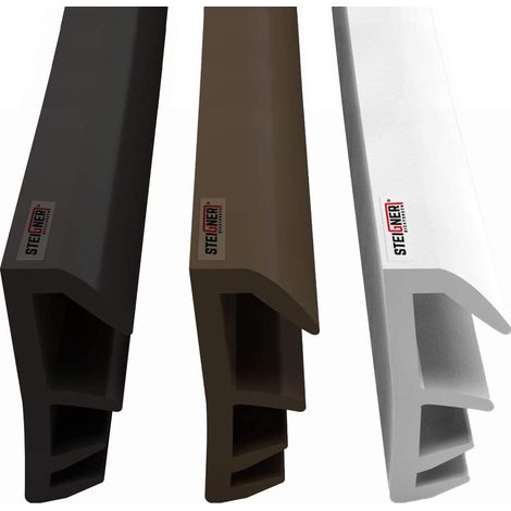 STEIGNER Flügelfalzdichtung Fensterdichtung Nutbreite 5mm aus TPE, 50m, Schwarz, SFD14
