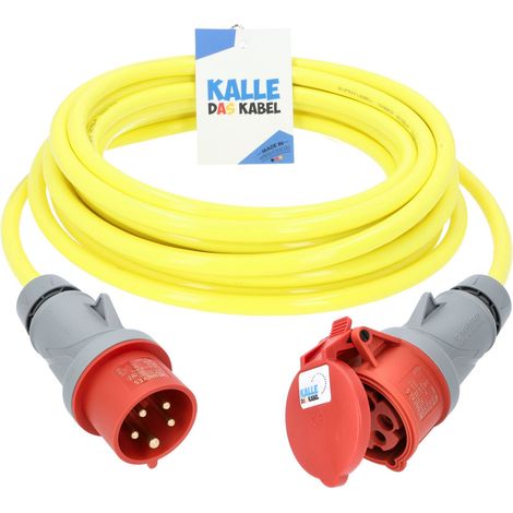 Kalle Verlängerungskabel CEE 400V 16A 2,5mm² Extreme Signal Gelb IP44 10 Meter