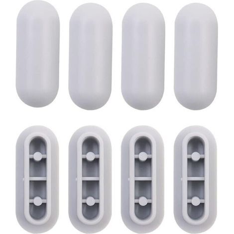 4-teiliges universelles WC-Sitzpuffer-Set, WC-Sitzpuffer-Ersatz aus Kunststoff (1/4)