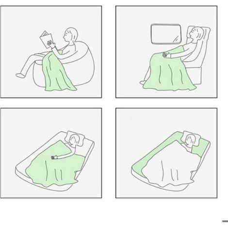 Couverture chaude en peluche lavable en machine pour canapé et lit, couverture pour chambre à coucher, 100X150CM Green (1/2)
