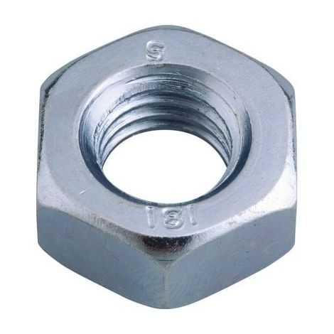 50 écrous hexagonaux Ø 16mm classe 8 ISO 4032 zingué – Acier pour applications industrielles – Résistance élevée – Lot de 50 unités – Viswood