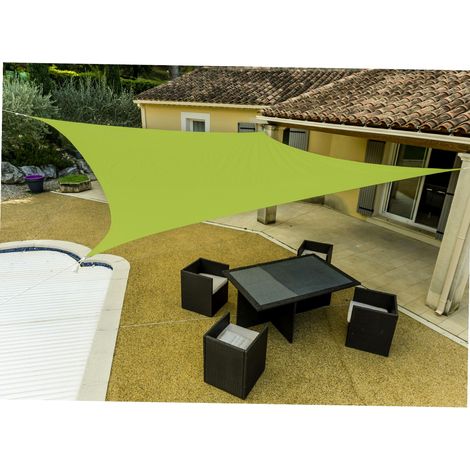 Werka Pro – Voile d'ombrage rectangulaire 3 x 4 m – Polyéthylène tressé hydrofuge – Couleur vert anis – Côtés courbés et angles renforcés - PRO 3 X