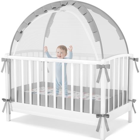 Babybett-Zelt Moskitonetz mit Popup-Funktion, Auto-Lock-Reißverschluss, großer Öffnung, tragbart, atmungsaktiv (1/5)