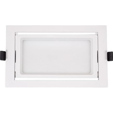 Downlight LED 38W Rectangulaire Orientable Chip OSRAM CCT Sélectionnable 120 lm/W LIFUD Coupe 210x125 mm No Flicker Sélectionnable (chaud-neutre-froid) (1/5)