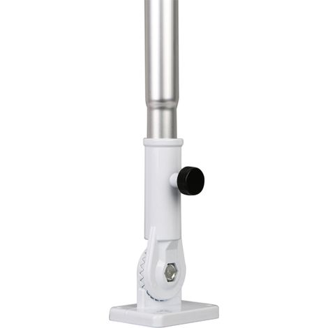 Support Flag de Mur Rotatif - Base Fixation Pôle en Aluminium - Support pour Hampe de 25mm - Blanc - Kit d'Installation (1/5)