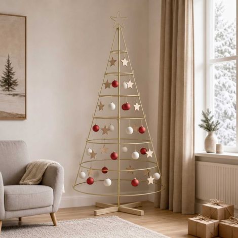 vidaXL Albero di Natale in metallo con supporto KUOPIO 180 cm