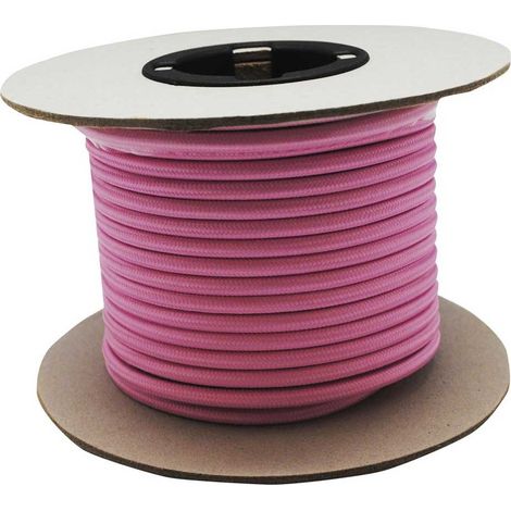 Rollo cable textil rosa (1/2)