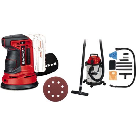 Ponceuse excentrique TE-RS 18 Li - Solo Power X-Change (Système auto-agrippant, Livré avec 1 feuille abrasive) Livré sans Batterie ni Chargeur - Livré avec Aspirateur Synchro TC-VC 1820 SA (1/3)