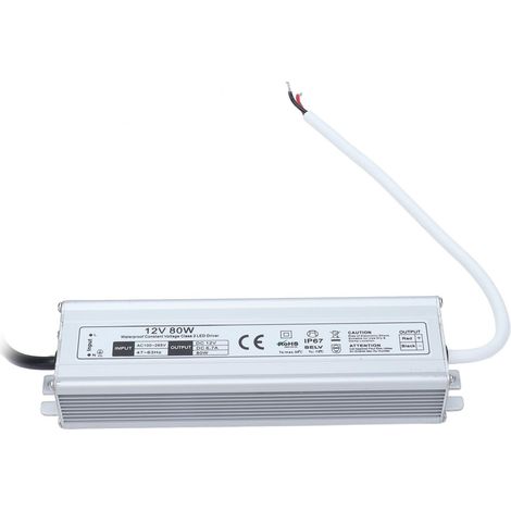 Alimentation étanche IP67, haute efficacité, sûre et stable, protections multiples, alimentation LED, sortie CA 100-265 V, prise européenne 12 V