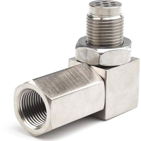 D'Oxygène Pour Extender, 90° Convertisseur de Capteur D'Oxygène Pour Voitures Moteur Les Systèmes D'Echappement M18 x1.5, Sonde Lambda (1/5)