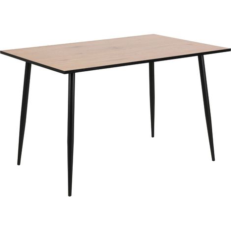 Tavolo da pranzo 4 persone legno e nero 120cm MIRA