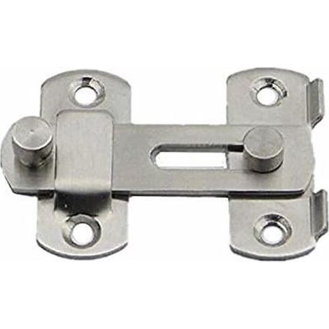 Serrure de porte coulissante - Pour porte, fenêtre, meuble, salle de bain, serrure de porte coulissante - Vis de montage incluses - Serrure de porte - Argent - 20 mm x 50 mm x 70 mm - Boucle de serrur (1/5)