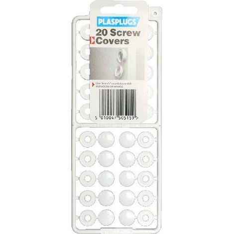 Plasplugs WCO515 Screw Cover White X20 WCO515 PLA2076