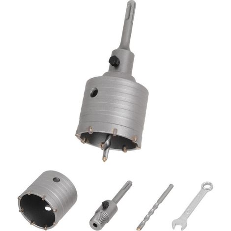 Foret Creux - 68 mm et 82 mm - Pour Perceuse à Percussion SDS Plus - Foret à Fraiser et Percer - Lot de 2 (1/5)