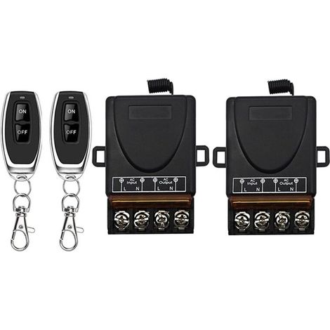 Interruttore/Spegnimento wireless a relè con ricevitore RF, ricevitore e trasmettitore, 220 V CA, 30 A, 433 MHz, 1 canale, CA, 220 V, 30 A, 433 MHz