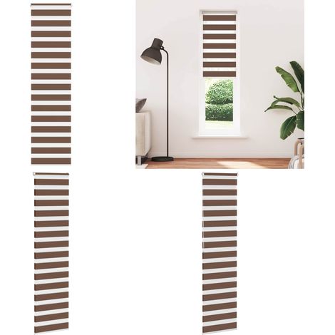 vidaXL Store zèbre marron 65x200 cm largeur du tissu 60,9 cm polyester (1/5)