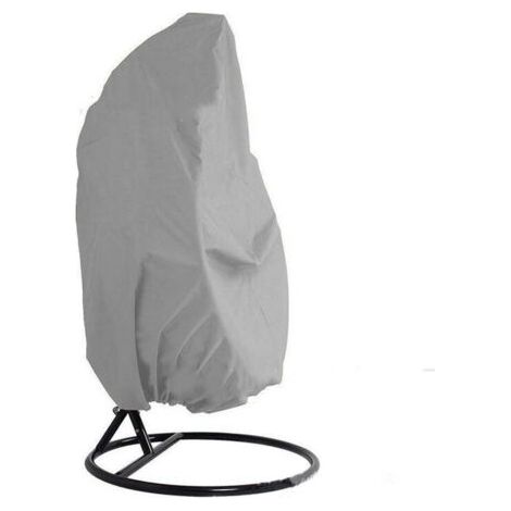Housse Fauteuil Suspendu, 210D Tissu Oxford Housse Fauteuil Suspendu Extérieur, Coupe-Vent,Anti-UV, Imperméable Protection pour Housse Oeuf Suspendu 115190CM,gris..DEBUNS